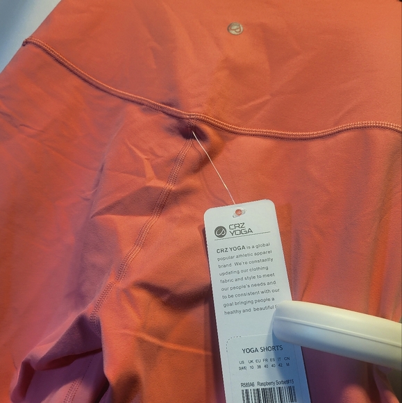 CRZ YOGA Brushed Naked Feeling Biker Shorts High Waist, small, Raspberry Sbt NWT - Picture 5 of 7